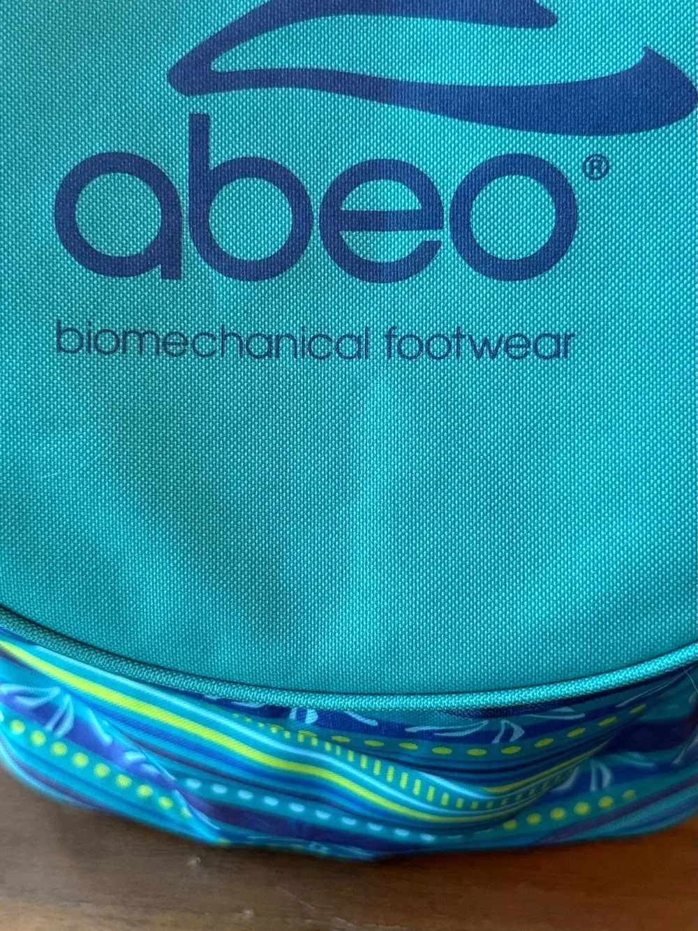 Cooler Backpack with Blue & Green Stripes with teal accents